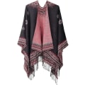 Miniatyrbillede 1 af 5: Dame Poncho Capes Åben Front Cardigan Tæppe Wraps Til Efterår/Vinter