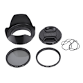 Miniatyrbillede 1 af 5: Cpl UV-filterkit 58mm til Canon Eos 700d 100d 600d 1200d objektivdæksel