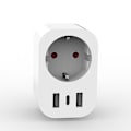 Miniatyrbillede 1 af 4: Europæisk Standard 16a Alaexa Split Switch Smart Stikkontakt Med Dobbelt USB