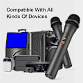 Miniatyrbild 3 av 5: 2 ST Trådlöst Mikrofonsystem Kit USB-mottagare Handhållen Hemfest Smart TV Högtalare Sjungande Mikrofon
