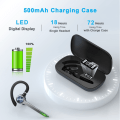 Pikkukuva 2 / 5: Bluetooth-kuulokkeet, langattomat Bluetooth-kuulokkeet 500 mAh:n latauskotelolla, 72 tunnin puheaika, sisäänrakennettu mikrofoni iOS- ja Android-puhelimiin, V5.1 Han