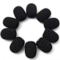 Miniatyrbillede 4 af 5: 100 stk. Mikrofon Headset Vindskærm Svampe Skum Sort Mikrofon Dæksel 30mmx8mm