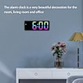 Miniatyrbild 3 av 5: Färgglad LED digital väckarklocka stor LED-skärm elektronisk väckarklocka för sängbord sovrum