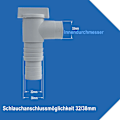 Miniatyrbillede 3 af 5: Pool Stophane med 32mm Slangekobling, Pool Slange Adapter, Pool Vedligeholdelsestilbehør med 6 Slangeklemmer (Sæt af 2)