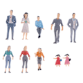 Miniatyrbillede 2 af 3: 12 stk. Miniature Modeltog Person Figurer Passagerer Mini