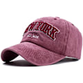Miniatyrbillede 1 af 7: Retro Baseball Cap i Bomuld, Justerbar Udendørs Sportskasket (Claret)