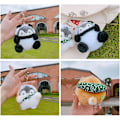 Pikkukuva 6 / 7: Pehmoinen avaimenperä Kawaii-avaimenperä Pienet täytetyt eläimet, Panda Pingviini, Söpöt avaimenperät reppuihin, Kawaii-eläimet. (Musta-Panda Pingviini)