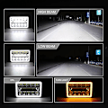 Miniatyrbillede 5 af 5: 4x6 tommer bil LED forlygter kørelys Hi-lo stråle Drl med Angel-eye ring til Chevy K5 K10 K20/kenworth T800 T400 T600