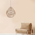 Miniatyrbillede 2 af 5: 2 stk. Hængende Lampskærm i Viklet Rattan, Loftlampe Skærm