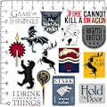 Pikkukuva 2 / 5: Game Of Thrones Deluxe Sekalaisia Kuvioita Tarroja (100 kpl pakkaus)