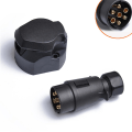 Miniatyrbilde 4 av 5: 7-pin tilhengerkontakt, hann, bilkontakt, campingvogn, 12 V svart