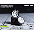 Miniatyrbillede 5 af 5: Speedcg 1/64 ABS-hjul med gummidæk Type C Modificerede dele Diameter 10mm Til modelbilracerbil Legetøj Hotwheels Tomica