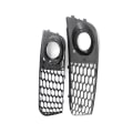 Miniatyrbilde 5 av 5: Honeycomb Mesh Tåkelys Deksel Trim Ramme Tåkelys Grill For A4 B8 Rs4 2009-2012 Blank Svart 8kd807682