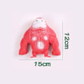 Miniatyrbillede 1 af 4: Gorilla Elastisk Svamp Blød Abe Gorilla Dekompression Legetøj Udluftningsdukke red trumpet orangutan