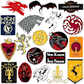 Pikkukuva 4 / 5: Game Of Thrones Deluxe Sekalaisia Kuvioita Tarroja (100 kpl pakkaus)