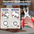 Miniatyrbillede 5 af 5: Grommet-værktøjssæt med øjenbøjleplier, 1/4 tommer stof-grommet