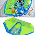 Miniatyrbillede 4 af 4: Mesh Strandtaske Legetøj Mesh Mesh Legetøjspose Sandopbevaringspose Sandlegetøj Strandlegetøjspose Mesh Strand Be