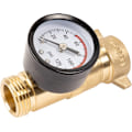 Miniatyrbillede 1 af 5: Messing RV Vandtryk Regulator, Blyfri, Hi-Flow RV Vandregulator med Filterskærm og Måler til Campister, Campingvogne, RV VVS-system