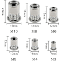 Miniatyrbillede 3 af 5: Sæt med 165 rustfri stålnitter M3 M4 M5 M6 M8 M10