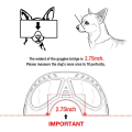 Miniatyrbilde 4 av 6: Hunde Briller Øye Beskyttelse Hund Solbriller Anti-UV Briller Vindtett Valpe Briller med Justerbare Fleksible Stropper for Små/Middels Store Hunder (Blå)