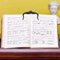 Miniatyrbillede 7 af 9: Bogstøtte Sider | Metal Nodeark Bog Holder - Musikstativ til Klaver, Keyboard, Stativ og Bog, Søde Klips til Sidemarkører, Festgave (Sort) black