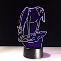 Miniatyrbild 4 av 5: Wekity 3D djur flodhäst nattlampa 7 färger byte LED bordslampa skrivbordslampa akryl platt ABS bas USB laddare heminredning leksak födelsedag jul barn