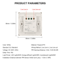 Miniatyrbillede 2 af 5: PIR-sensor lysafbryder Live Line In/Out Bevægelsesaktiveret LED-lysafbryder Automatisk styring Lampe Vægkontakter Smart Body Induktionsdetektor (AC 220V, Wh