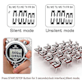 Miniatyrbillede 5 af 5: Stopur Metal Stopur Timer Med Baggrundsbelysning 1/100 Sekunders Præcision 2 Omløbshuk Digital Stopur