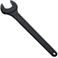 Miniatyrbillede 1 af 5: Kompressionsfitting Nøgle Enkelt Endenøgle Åben Enden Fladsnøgle (sort) (38mm)