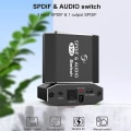 Miniatyrbilde 2 av 5: Spdif & Audio-svitsj 3 i 1 ut Optisk Splitter Toslink Digital Optisk Audio-svitsj 3x1 Adapter