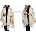 Miniatyrbild 2 av 5: Plus Size Färgblock Sjal Wrap Lång Öppen Framtill Vinter Tröja