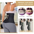 Miniatyrbillede 2 af 4: Taljetræner til kvinder 3 segmenteret timeglas underbust body shaper med 3 stålknopper og M