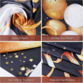 Miniatyrbild 4 av 5: Födelsedagsbanners Stor Svart och Guld Poster med Happy Birthday Bokstäver 180 X 115 Cm
