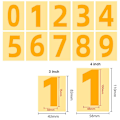 Miniatyrbild 1 av 5: Reflekterande brevlådenummer för utomhusbruk, 5 set vattentäta brevlådenummerdekaler Gold