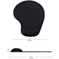 Miniatyrbilde 2 av 5: Kontormusematte med gelhåndleddsstøtte - Ergonomisk spillmusematte for skrivebord - Design Gamepad-matte gummibase for bærbar PC