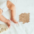 Pikkukuva 3 / 4: 48 kpl simuloitu lattia mini talo bambu lattia pienoiskoossa lattia