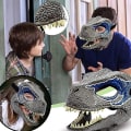 Miniatyrbillede 3 af 5: 3D Dinosaur Maske Rolleleg Hovedbeklædning Jurassic World Raptor Gi