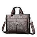 Miniatyrbild 1 av 5: Lingzhidaishu Märkesaffärsväska Herrportfölj Högkvalitativt Läder Herr Laptopväska Messenger Bag Me