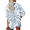 Pikkukuva 2 / 3: Naisten Tie Dye T-paita Tunika Löysä Toppi Baggy Neule Pusero Tee Paita
