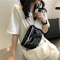 Miniatyrbillede 5 af 5: Dame Iave Crossbody Taske Bred Rem, Dame Iave Læder Bæltetaske Med Pung