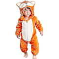 Miniatyrbillede 1 af 5: Unisex Dyre Kostume Vinter Efterår Flannel Hætte Romper F Leopard 80CM