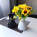 Miniatyrbillede 4 af 5: Vase Dekorativ Vase til Bryllupper, Festivaler og Fester 17 * 10 * 7cm Sort 2 Stk black