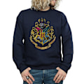 Miniatyrbillede 4 af 5: Harry Potter Herre Hogwarts Distressed Crest Sweatshirt Navy Blue Small