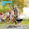 Pikkukuva 2 / 4: Tulipaikan matto puulämmittimelle 100x100cm, Piknik-grillilämmön eristysalusta, Liekin kestävä ja korkean lämpötilan kestävä silikonipäällysteinen lasikuitu