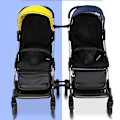 Miniatyrbillede 4 af 5: 3 stk. Twin Baby Stroller Connector Universalled, Spædbørnsvogn Rem Strop Forbindelse Krog