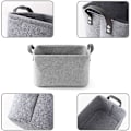 Miniatyrbillede 3 af 5: Filtkurv, 2 stk. filt opbevaringsboks, filt kurve med to håndtag, som opbevaringsboks til tøj, håndklæder, toiletartikler, diverse genstande, bøger osv. vægophæng