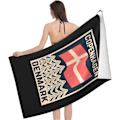 Miniatyrbild 3 av 5: v3 Dansk Flagg - Köpenhamn - Danmark - Retro - Badhandduk Absorberande Badhanddukar Strandhanddukar Stor Super Mjuk 130X80CM ju3