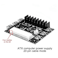 Miniatyrbillede 4 af 5: 24 Pin/20Pin ATX Strømforsyning Breakout Board Modul Adapter Strømstik Understøtter 12V -12V 5V 5VSB 3.3V Uden Kabinet