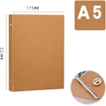 Miniatyrbillede 4 af 5: A5 Kraft Mappe A5 Ringbind Refillable A5 Ringbind 6 Ringe Til Tilføjelse Af Gave
