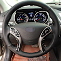 Miniatyrbild 2 av 4: Svart konstläder handsydd bilrattskydd för Hyundai Elantra 2011-2016 Avante I30 2012-2016